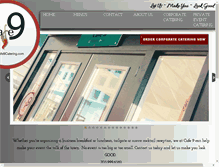 Tablet Screenshot of cafe9catering.com